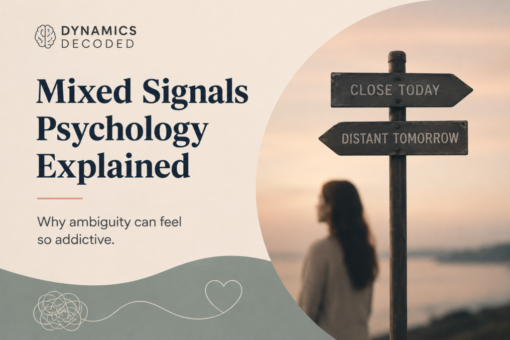 Mixed signals psychology explained — emotional ambiguity and relationship dynamics